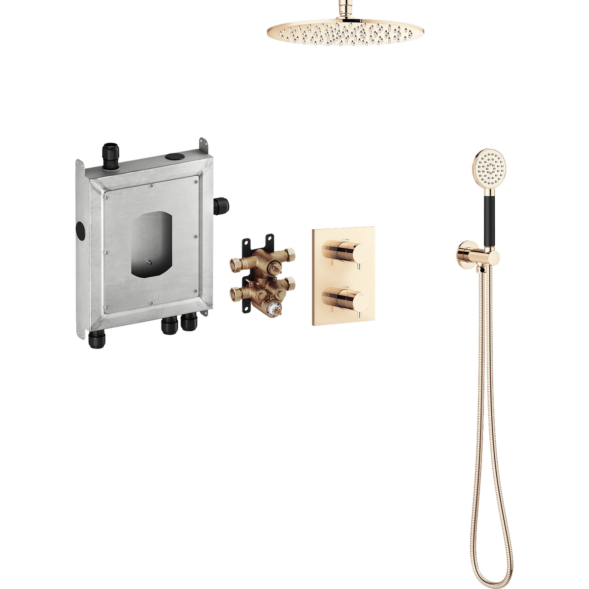 MORA INXX II shower system kattoasennus Kiiltävä Messinki [6360743] |