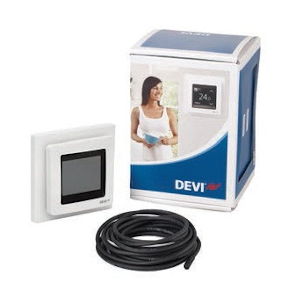 Yhdistelmätermostaatti DEVI DEVIreg Touch, musta 230V 16A [2600102]