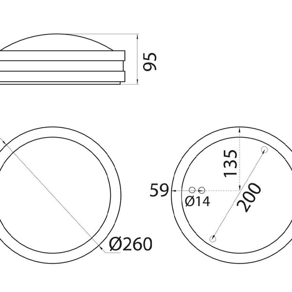 Ensto Lumia AVN260 Seinävalaisin Ulko IP54 E27 Valkoinen [4103206]