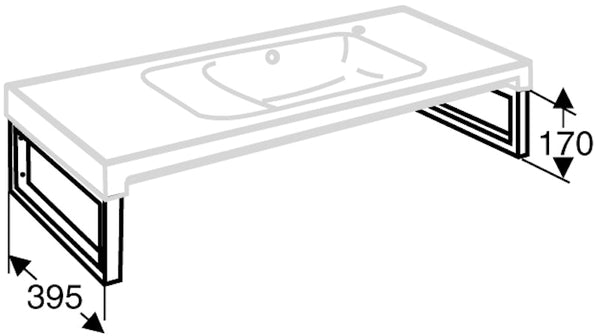 Pesualtaan kannake 2 kpl  IDO 6104300001 SEVEN D 395mm [5611426]