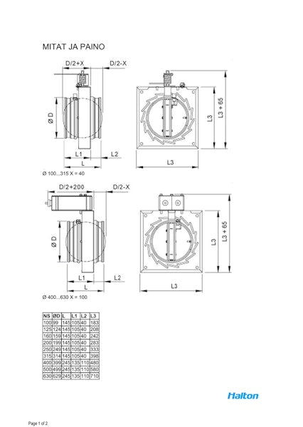 Palopellin Rajakytkin Halton FDI asennussarja 69000011 [8426077]