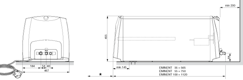 Lämminvesivaraaja NIBE Eminent 55 l RST [5271016]