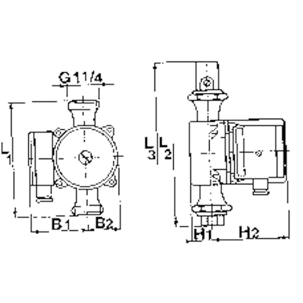 Käyttövesipumppu Grundfos UP UP 20 - 15 N L=150 mm [59641500] |