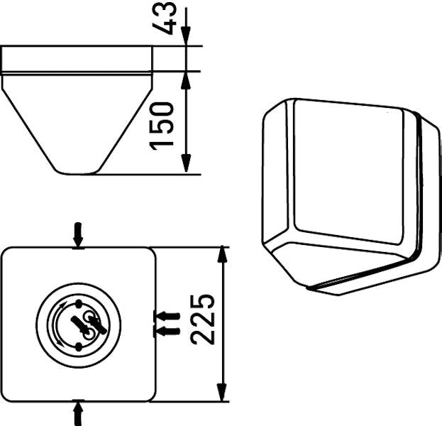 Yleisvalaisin Ensto Avr71 A60/E27 230V