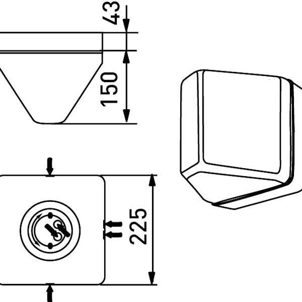 Yleisvalaisin Ensto Avr71 A60/E27 230V