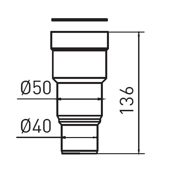 Joustoputken jatko Prevex 50/40 126754 [5973756]