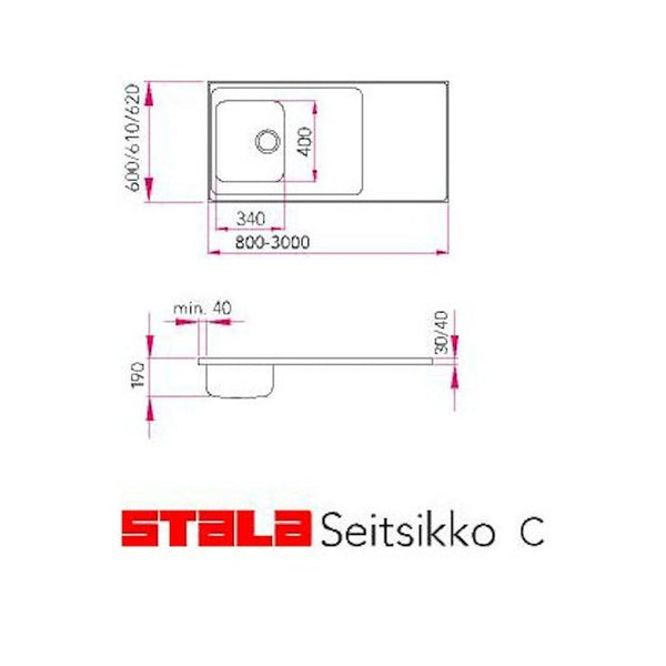 Tiskipöytä Stala Seitsikko C1000 1000x600 mm rst 1 - altainen [5912037] |