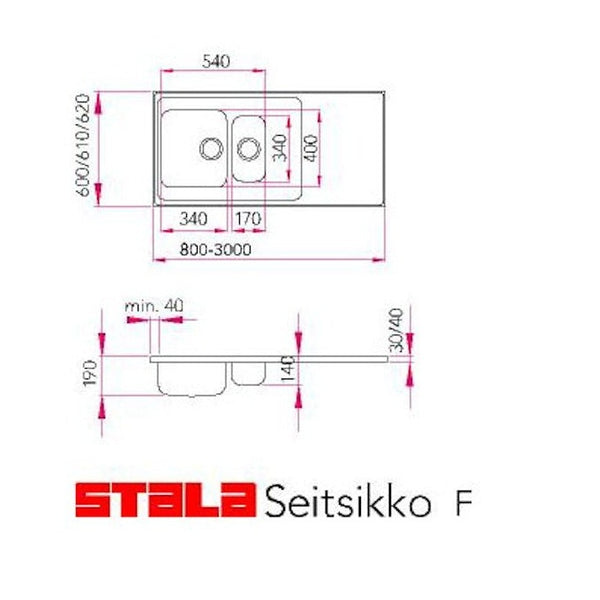 Tiskipöytä Stala Seitsikko F1400 1400x600 mm rst 1,5 - altainen [5912024] |