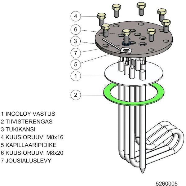Vastuspaketti Jäspi Incoloy 3 kW, VLS-malleihin [5260005]