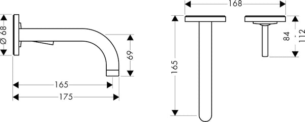 Pintaosa Hansgrohe 38113000 Axor Uno2 [6150257]