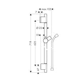 Suihkutanko Hg Unica S Puro 65Cm Kromi [6556005] |
