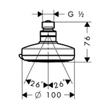 Yläsuihku Hansgrohe 27441000 Croma 100 Vario [6559324] |