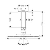 Yläsuihku Hansgrohe 27463000 Raindance 240Mm [6559337] |