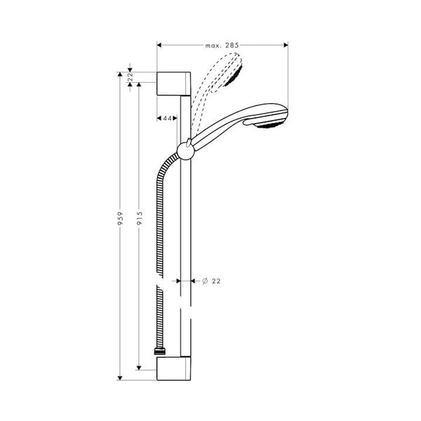 Suihkusetti Hansgrohe 27762000 Crometta85 Vario 90Cm [6559320]
