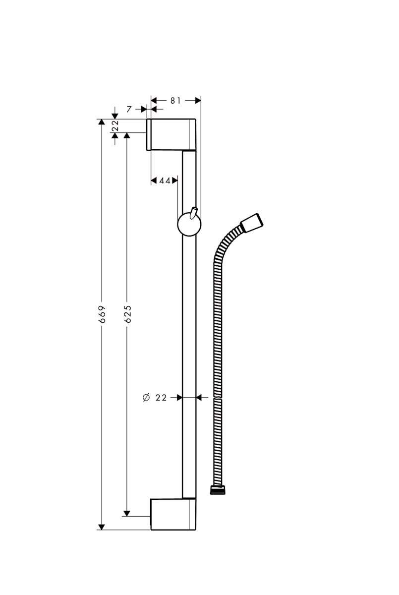 Suihkutanko Hansgrohe 27615000 Unica'Crometta 65Cm [6556015] |
