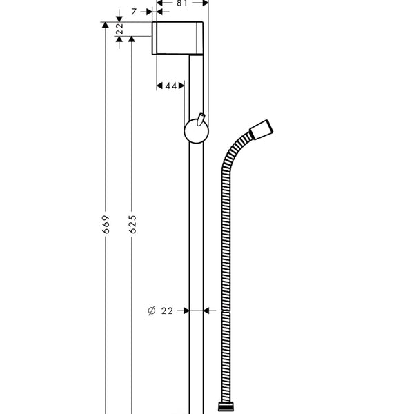 Suihkutanko Hansgrohe 27615000 Unica'Crometta 65Cm [6556015] |
