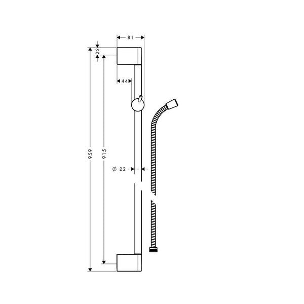 Suihkutanko Hansgrohe 27614000 Unica'Crometta 90Cm [6556014] |