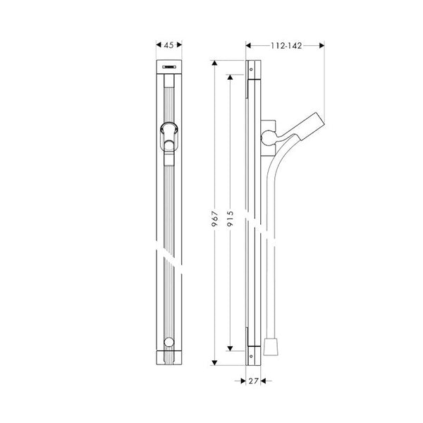 Suihkutanko Hansgrohe 27636000 Rd Unica'S 90Cm [6556016] |