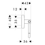 Wc - Paperiteline Hansgrohe 40526000 Logis [5773804] |