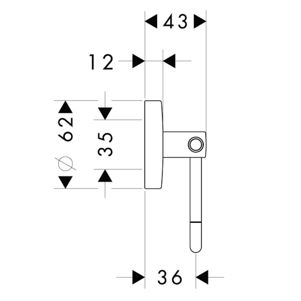 Wc - Paperiteline Hansgrohe 40526000 Logis [5773804] |