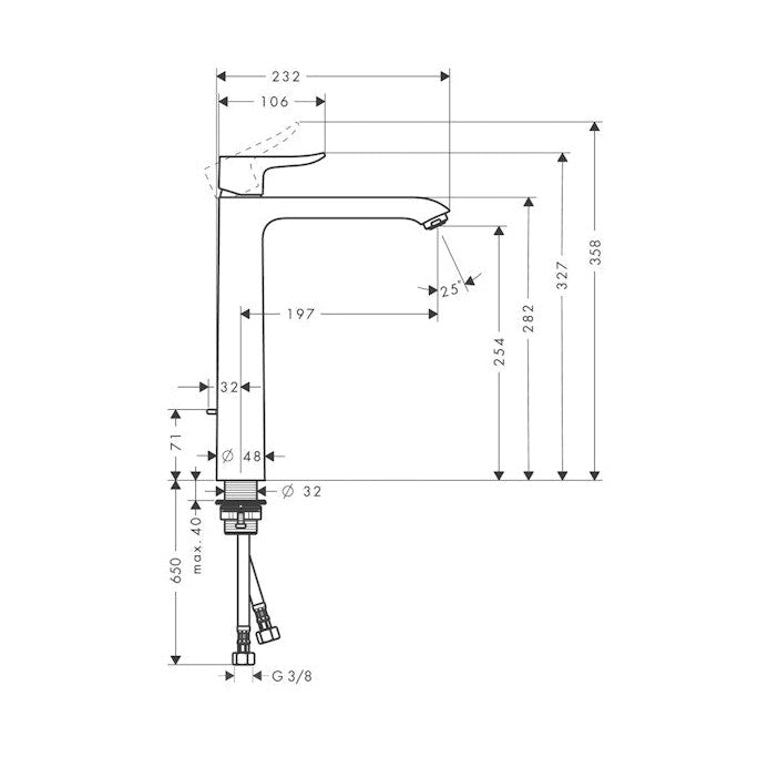 Pesuallashana Hansgrohe 31082000 Metris 260 [6150155]