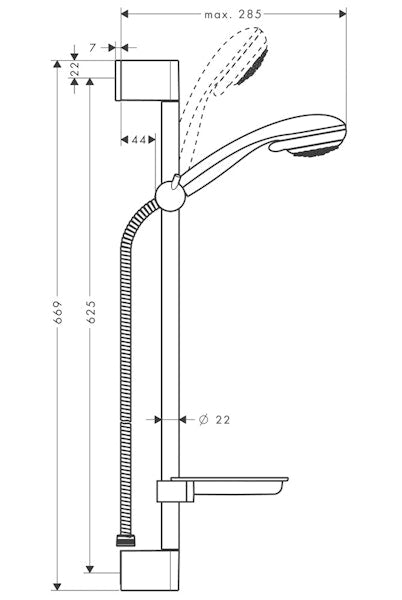 Suihkusetti Hansgrohe 27764000 Crometta [6559429]