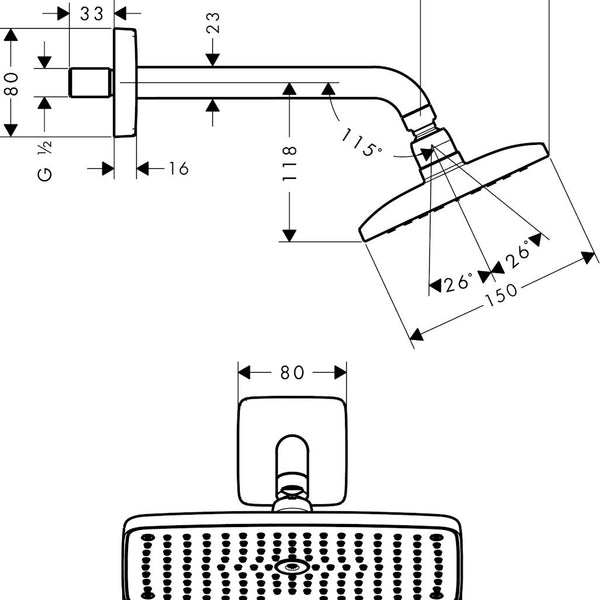 Yläsuihku Hansgrohe 27375000 Raindance [6559419] |