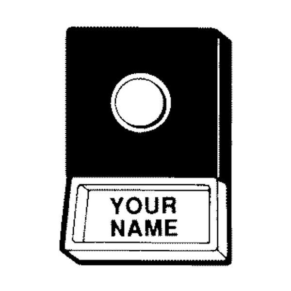 Doorbell Pushlite Illuminated Plastic Black Ip44 [7003530]