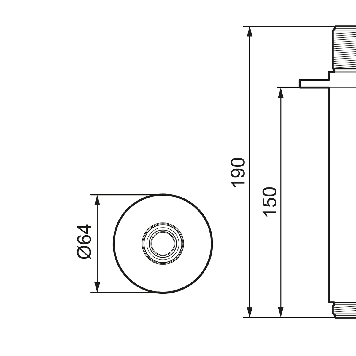 MORA INXX II suihkuputki kattokiinnitys Mattamusta 275405.12 [6561315] |