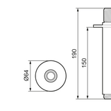 MORA INXX II suihkuputki kattokiinnitys Mattamusta 275405.12 [6561315] |