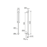 MORA INXX II - suihkukisko vesilähdöllä Harjattu Messinki [275410.60] |