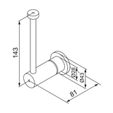 MORA INXX II wc - paperiteline Harjattu Messinki 521052.62 [5778265] |