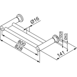 MORA INXX II pyyheteline 800Mm Harjattu Messinki 521055.62 [5778260] |