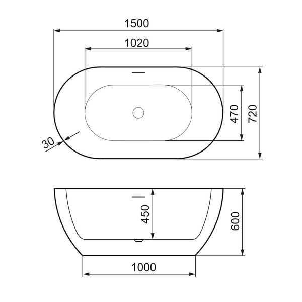 Mora Mare Kylpyamme I 1500 X 720 Valkoinen 951101 [5816606] |