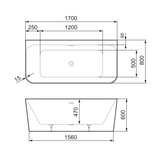 Mora Mare Kylpyamme IV 1700 X 800 Valkoinen 951104 [5816609] |