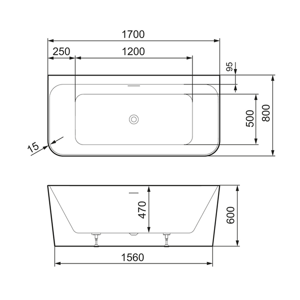 Mora Mare Kylpyamme IV 1700 X 800 Valkoinen 951104 [5816609] |