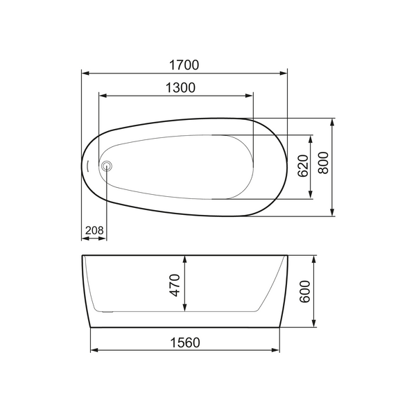 Mora Mare Kylpyamme VI 1700 X 800 Valkoinen 951107 [5816612] |