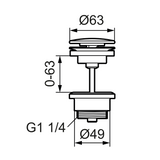 Mora Pohjaventtiili, Aina Auki Dn32 Ø63 Max 63 Mm Mattamusta S600066.12 [6561222] |