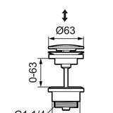 Mora Push - down Pohjaventtiili Dn32 Ø63 Max 63 Mm Mattavalkoinen S600067.22 [5975769] |