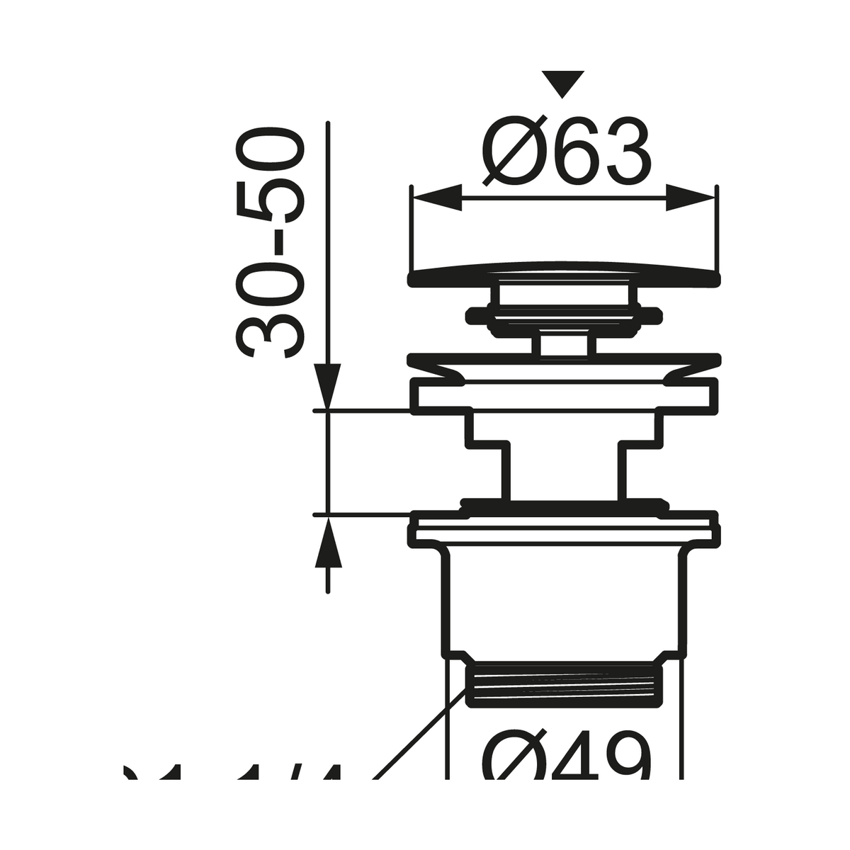 Mora Push Down Pohjaventtiili Musta Pvd S600142.11 [6561211] |