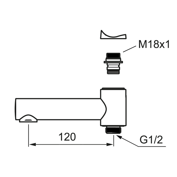 MORA INXX II vaihdinjuoksuputki Mattamusta S600161.12 [6561243] |