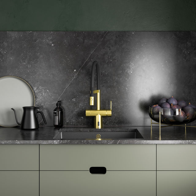 Keittiöhana Damixa Silhouet Touchless Pro harjattu messinki pvd - Fertti.com