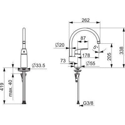Keittiöhana Oras Safira 1038F - Fertti.com