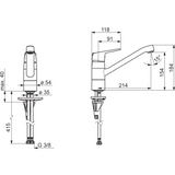 Keittiöhana Oras Vega 1820FG joustavat kytkentäputket - Fertti.com