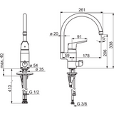 Keittiöhana Oras Vega PKV Musta 1839FG-33 - Fertti.com