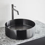 Malja-allas Hafa Circle Steel Harjattu mustakromi - Fertti.com