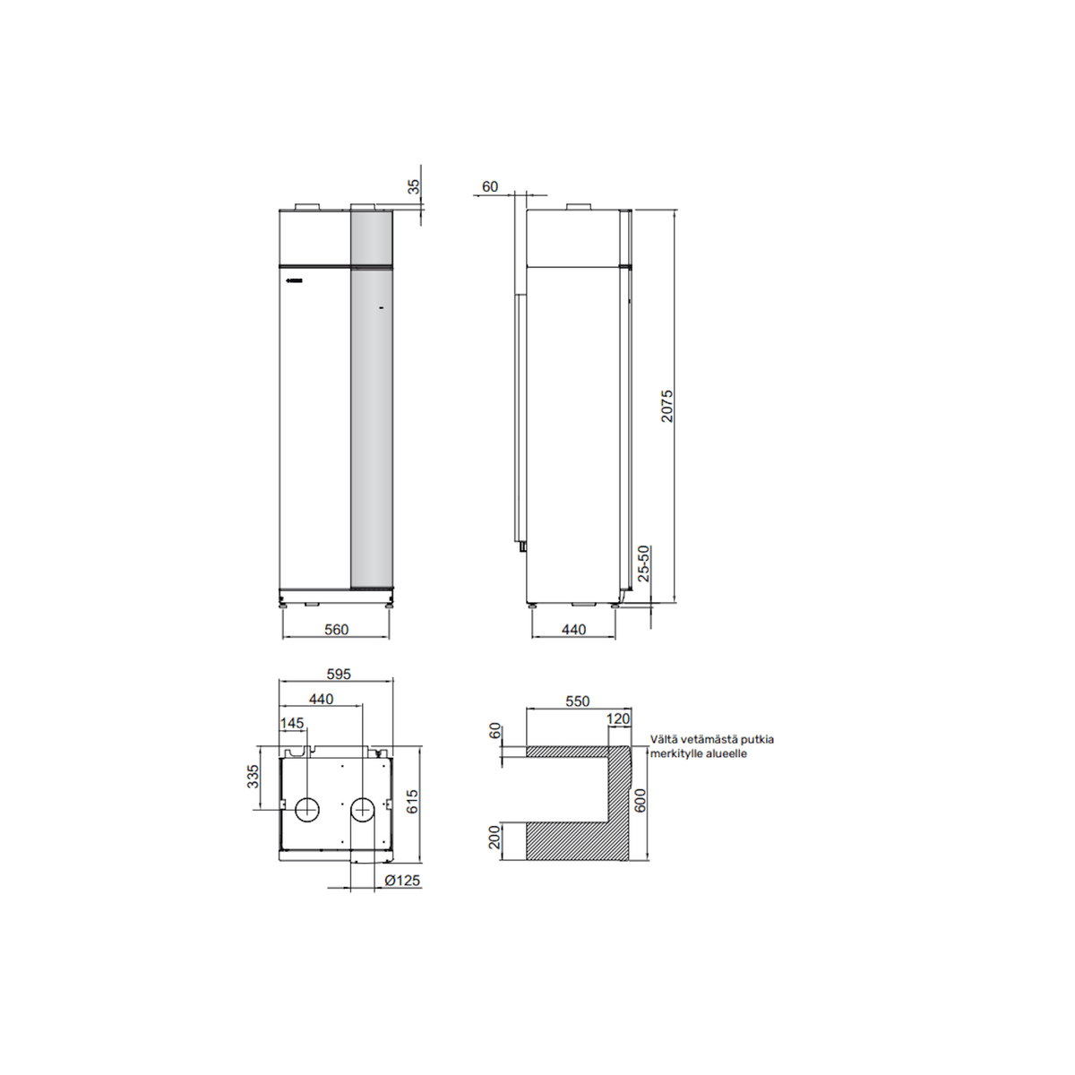 Poistoilmalämpöpumppu Nibe F372 [7923542] |