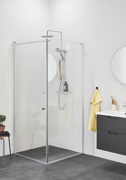 Noro suihkunurkka Frost Concept 99 seinä kirkas, ovi kirkas 900*900MM - Fertti.com