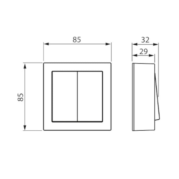 Kytkin Impressivo 5/16Ax/250V/Ip21 Ppj 2X Mus [2046725] |