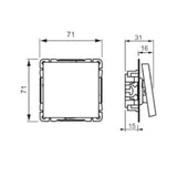 Kytkin Impressivo 7/16Ax/250V/Ip21 Ukj 2X Mus [2106087] |